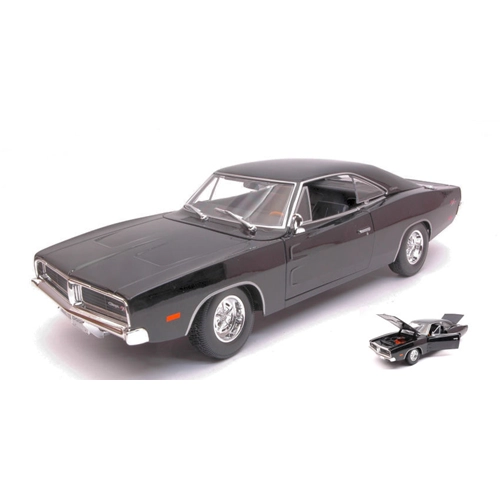 DODGE CHARGER R/T 1969 BLACK 1:18 Maisto Auto Stradali Modellino