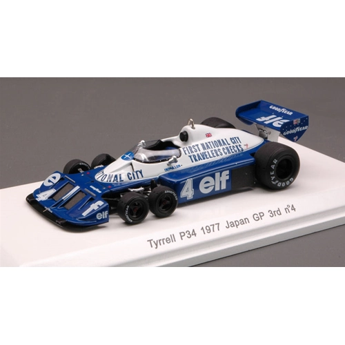 TYRRELL P 34 P.DEPAILLER 1977 N.4 3rd JAPAN GP 1:43 Reve Collection Formula 1 Modellino
