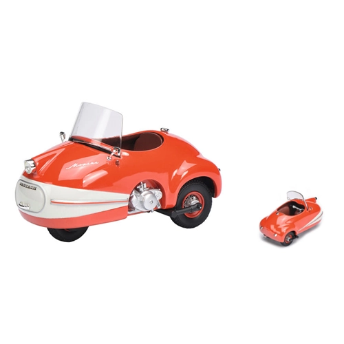 BRUTSCH MOPETTA RED/WHITE 1:18 Schuco Auto Stradali Modellino