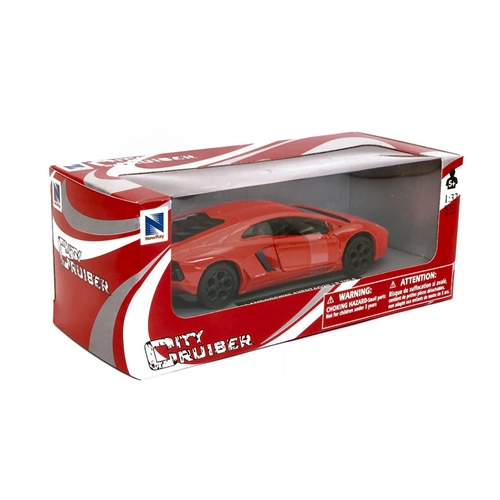 LAMBORGHINI AVENTADOR LP 700-4 ORANGE METALLIC 1:32 New Ray Auto Stradali Modellino