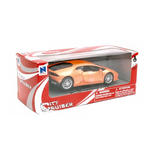 LAMBORGHINI HURACAN ORANGE METALLIC 1:32 New Ray Auto Stradali Modellino
