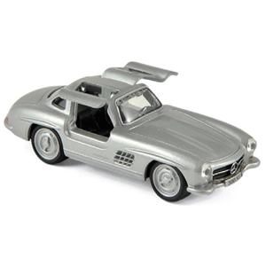 MERCEDES 300 SL 1955 SILVER 1:64 Norev Auto Stradali Modellino