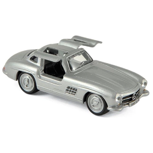 MERCEDES 300 SL 1955 SILVER 1:64 Norev Auto Stradali Modellino
