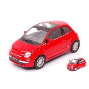 FIAT 500 RED cm 11 Welly Auto Stradali Modellino