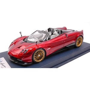 PAGANI HUAYRA ROADSTER ROSSO DUBAI PEARL CON VETRINA 1:18 Looksmart Auto Stradali Modellino