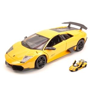 LAMBORGHINI MURCIELAGO LP670-4 SV 2009 YELLOW 1:24 Rastar Auto Stradali Modellino