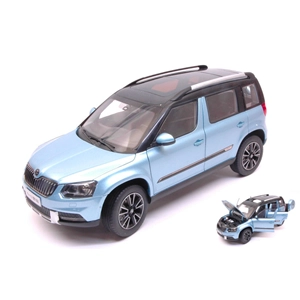 SKODA YETI FL OUTDOOR 2013 LIGHT BLUE METALLIC 1:18 Abrex Auto Stradali Modellino