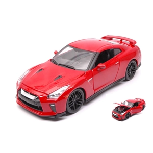 NISSAN GT-R 2017 RED 1:24 Burago Auto Stradali Modellino