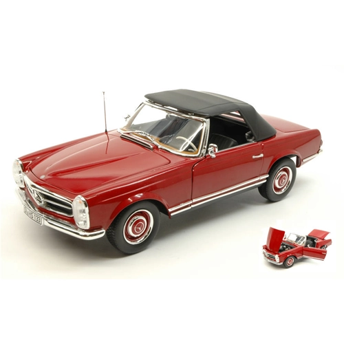 MERCEDES SL 280 1969 RED 1:18 Norev Auto Stradali Modellino
