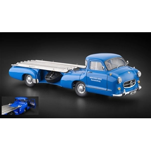 MERCEDESRACING CAR TRANSPORTER 1954-55 "THE BLUE WONDER"1:18 CMC Camion Modellino