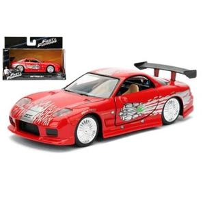 DOM'S MAZDA RX-7 2001 FAST & FURIOUS RED 1:32 Jada Toys Movie Modellino