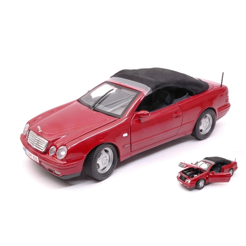 MERCEDES CLK CABRIOLET 1998 SOFT TOP AMARANT 1:18 Anson Auto Stradali Modellino