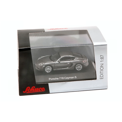 PORSCHE 718 CAYMAN S SILVERGUN 1:87 Schuco Auto Stradali Modellino