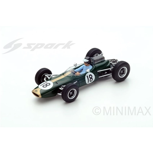 BRABHAM BT7 D.GURNEY 1963 N.18 2nd DUTCH GP 1:43 Spark Model Formula 1 Modellino