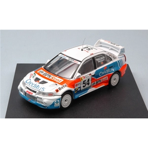 MITSUBISHI LANCER EVO VI N.54 RETIRED RALLY PORTUGAL 2000 P.LEAL-R.CASSAMO 1:43 Trofeu Auto Rally Modellino