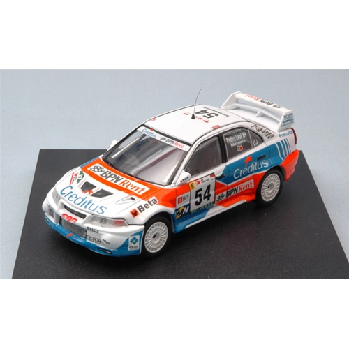 MITSUBISHI LANCER EVO VI N.54 RETIRED RALLY PORTUGAL 2000 P.LEAL-R.CASSAMO 1:43 Trofeu Auto Rally Modellino