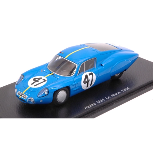 ALPINE M64 N.47 NC LE MANS 1964 J.VINATIER-M.BIANCHI 1:43 Spark Model Auto Competizione Modellino