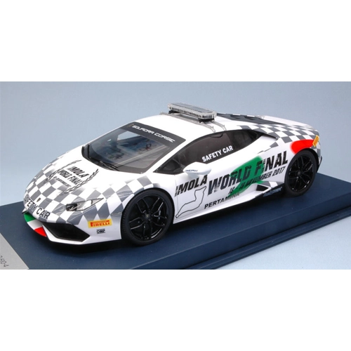 LAMBORGHINI HURACAN LP 610-4 SAFETY CAR IMOLA 2017 1:18 CON VETRINA 1:18 Looksmart Auto Competizione Modellino