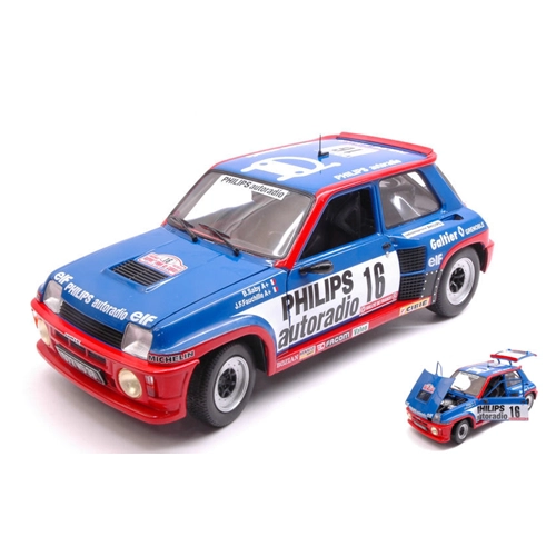 RENAULT R5 GR.B N.16 ACCIDENT T.D.CORSE 1984 B.SABY-J.F.FAUCHILLE 1:18 Solido Auto Rally Modellino