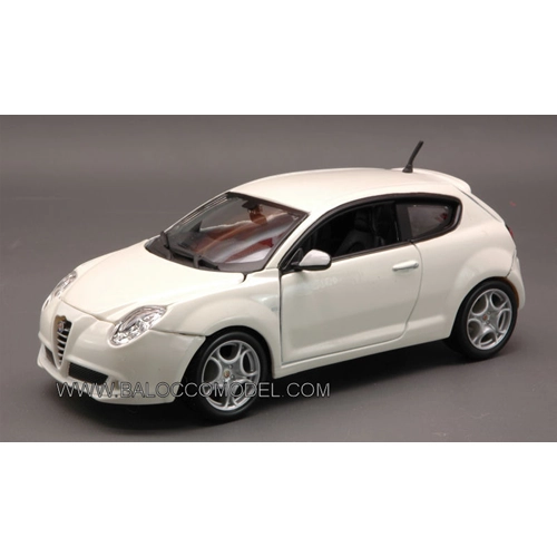 ALFA ROMEO MITO 2008 WHITE 1:24 Burago Auto Stradali Modellino