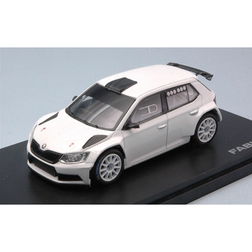 SKODA FABIA III R5 2015 (MICHELIN) WHITE 1:43 Abrex Auto Rally Modellino