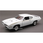 PONTIAC GTO 1969 WHITE 1:24 Welly Auto Stradali Modellino