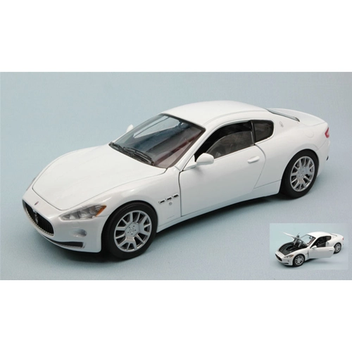 MASERATI GRAN TURISMO 2007 PEARL WHITE 1:24 MotorMax Auto Stradali Modellino