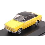 SKODA 110R COUPE' 1980 SOLAR YELLOW BLACK ROOF 1:43 Abrex Auto Stradali Modellino