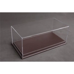 MULHOUSE DISPLAY CASE WITH DARK BROWN LEATHER BASE 1:12 Atlantic-case Vetrine Modellino