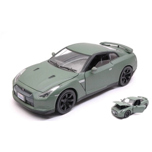 NISSAN GT-R 2008 "SATIN PAINT" MATT GREEN 1:24 MotorMax Auto Stradali Modellino