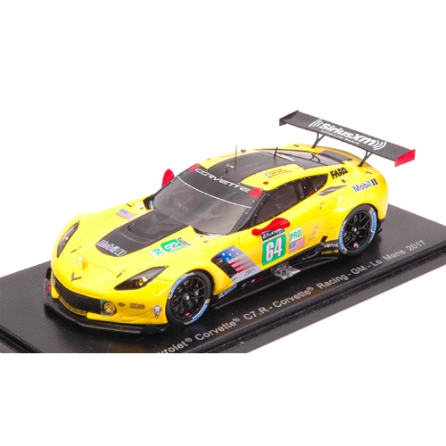 CORVETTE C7 R N.64 25th LE MANS 2017 GAVIN-MINER-FASSLER 1:43 Spark Model Auto Competizione Modellino