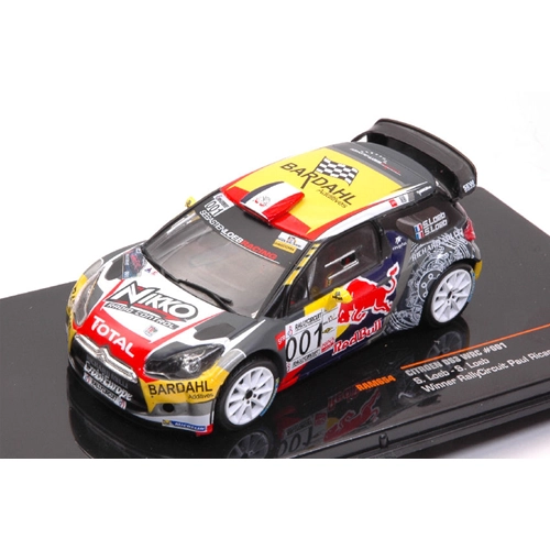 CITROEN DS3 WRC N.001 WINNER PAUL RICARD 2016 S.LOEB-SEVERINE LOEB 1:43 Ixo Model Auto Rally Modellino