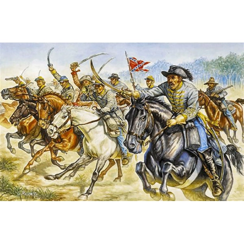 CONFEDERATE CAVALRY RAIDERS KIT 1:72 Italeri Kit Figure Militari Modellino