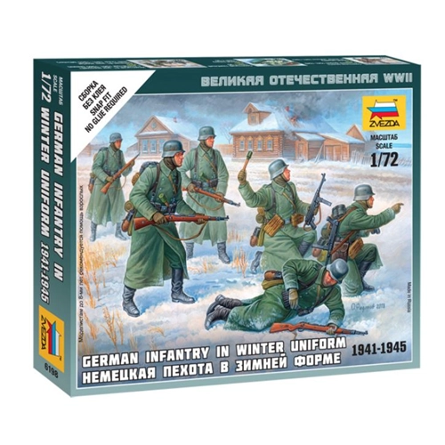GERMAN INFANTRY WWII WINTER UNIF.KIT 1:72 Zvezda Kit Figure Militari Modellino