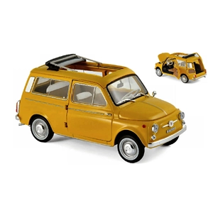 FIAT 500 GIARDINIERA 1968 POSITANO YELLOW 1:18 Norev Auto Stradali Modellino