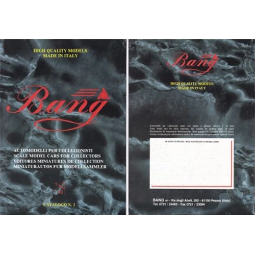 CATALOGO BANG 1993 N.2 PAG FORMATO A5 Bang Cataloghi Modellino