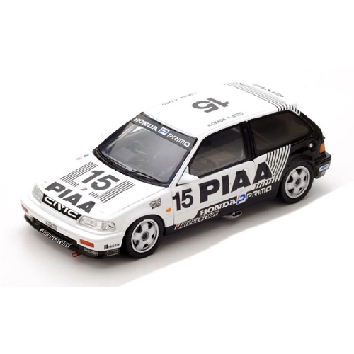 HONDA CIVIC PIAA NAKAJIMA PLANNING CIVIC EF3 1989 H.OKADA-K.SATO 1:43 Spark Model Auto Competizione Modellino