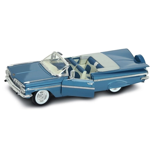 CHEVROLET IMPALA CONVERTIBLE 1959 BLUE METALLIC 1:18 Lucky Die Cast Auto Stradali Modellino