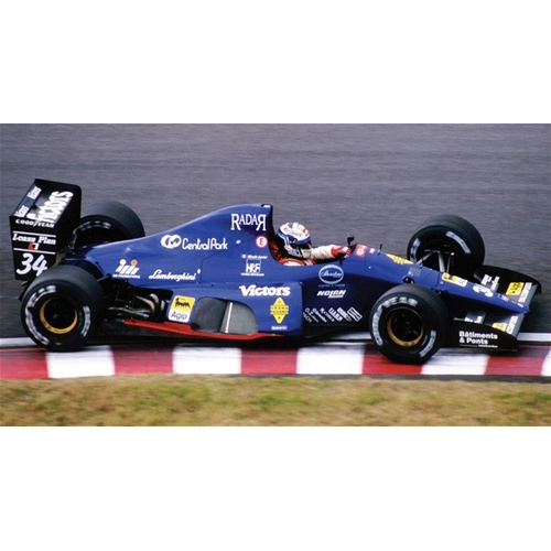 LAMBORGHINI 291 F1 N.LARINI 1991 N.34 17th US GP CON VETRINA 1:18 Looksmart Formula 1 Modellino