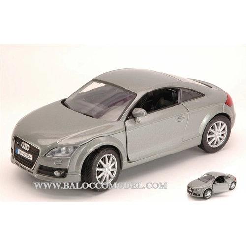 AUDI TT COUPE' 2a SERIE 2006 SILVER 1:24 MotorMax Auto Stradali Modellino