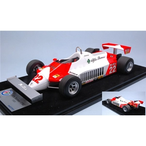 ALFA ROMEO 179C M.ANDRETTI 1981 N.22 9th GERMAN GP CON VETRINA 1:18 Looksmart Formula 1 Modellino