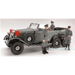 MERCEDES G 4 1938 GREY WITH 3 FIGURES 1:18 Signature Auto d'Epoca Modellino