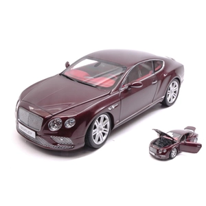 BENTLEY CONTINENTAL GT COUPE' 2016 BURGUNDY 1:18 Paragon Models Auto Stradali Modellino