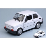 FIAT 126 1973 WHITE 1:24-27 Welly Auto Stradali Modellino
