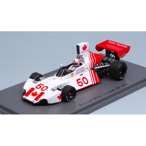 BRABHAM BT42 E.WIETZES 1974 N.50 RETIRED CANADIAN GP 1974 1:43 Spark Model Formula 1 Modellino