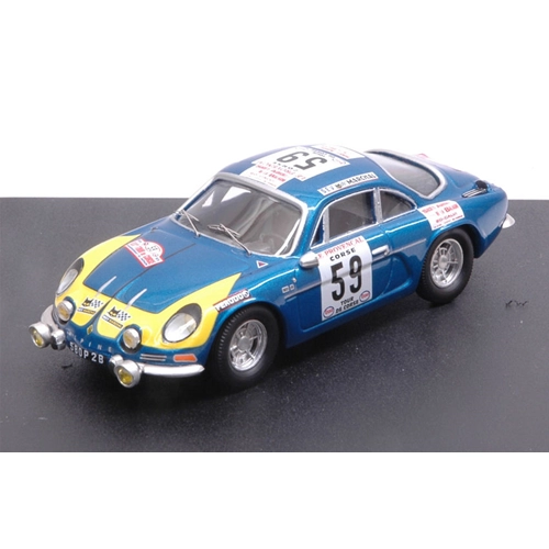 ALPINE RENAULT A110 6th TOUR DE CORSE 1976 MOREAU-BARON 1:43 Trofeu Auto Rally Modellino