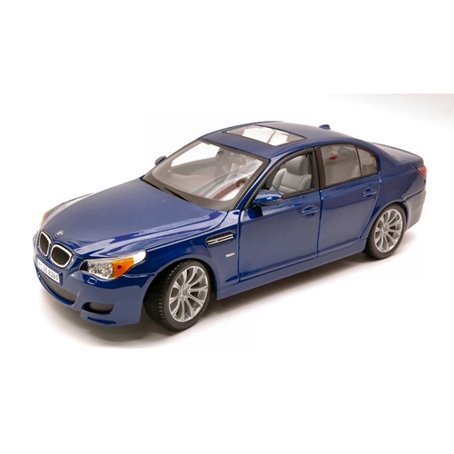 BMW M 5 2004 BLUE 1:18 Maisto Auto Stradali Modellino