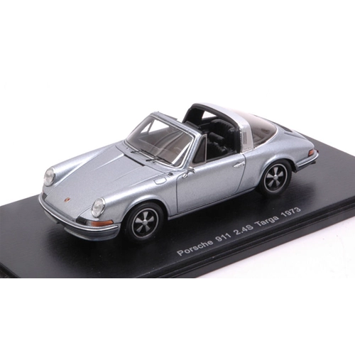 PORSCHE 911 2.4 S TARGA 1973 SILVER 1:43 Spark Model Auto Stradali Modellino