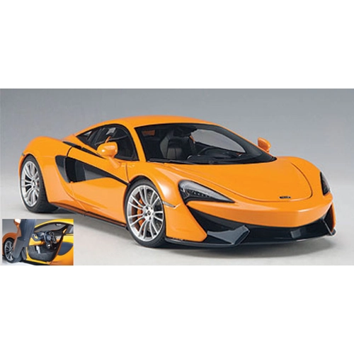 MC LAREN 570S ORANGE 2016 WITH SILVER WHEELS 1:18 AutoArt Auto Stradali Modellino