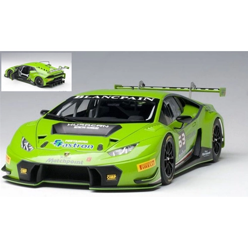 LAMBORGHINI HURACAN GT3 N.63 2015 VERDE MANTIS 1:18 AutoArt Auto Stradali Modellino
